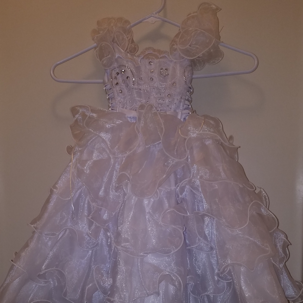 Baptismal infant dress with head band